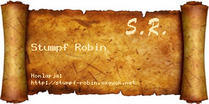Stumpf Robin névjegykártya